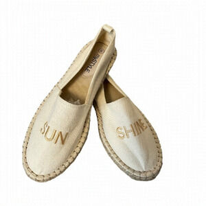 MYSTYLE Sun/Shine Slip On Canvas Espadrilles- Size 8 NWOT